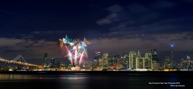 San Francisco New Year Fireworks 2013, by David Yu. From Flickr.