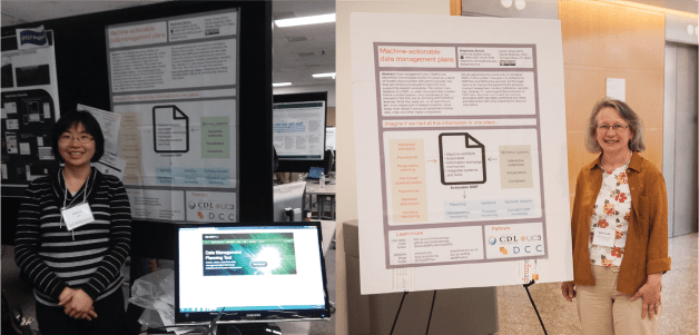 Sophie (left) & Sherry (right) evangelizing about machine-actionable DMPs